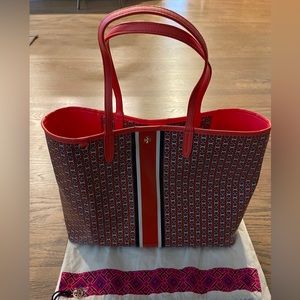 Authentic Tory Burch Gemini Tote with original duster bag